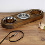 Hanah Home Pet016 Comedero para mascotas 100% madera de abeto color nogal